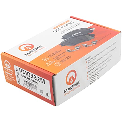 MAGMA Premium PMD332M Semi-Metallic Brake Pads, Rear