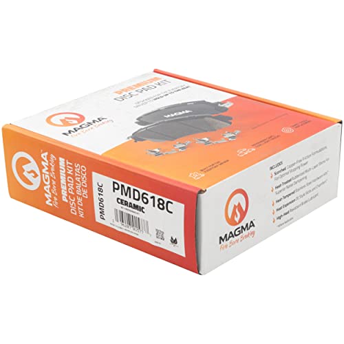 MAGMA Premium PMD618C Ceramic Brake Pads, Front