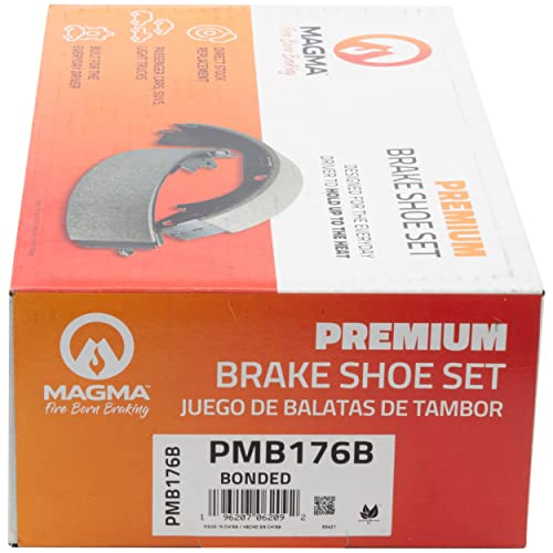 MAGMA Premium PMB176B Bonded Drum Brake Shoe