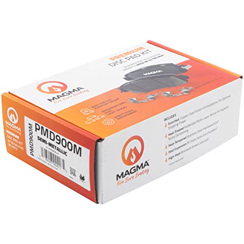 MAGMA Premium PMD900M Semi-Metallic Brake Pads, Rear