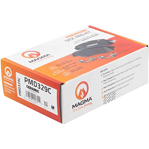 MAGMA Premium PMD329C Ceramic Brake Pads, Rear