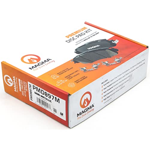 MAGMA Premium PMD897M Semi-Metallic Brake Pads, Front