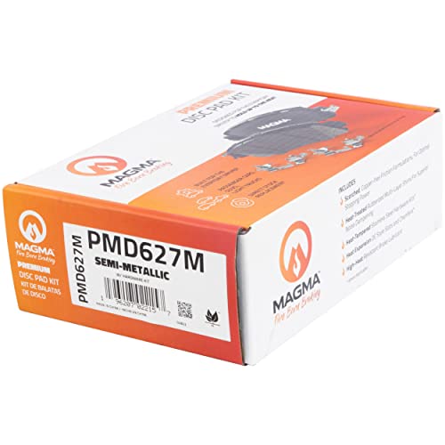 MAGMA Premium PMD627M Semi-Metallic Brake Pads, Rear