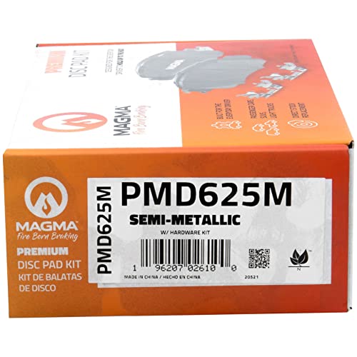 MAGMA Premium PMD625M Semi-Metallic Brake Pads, Rear