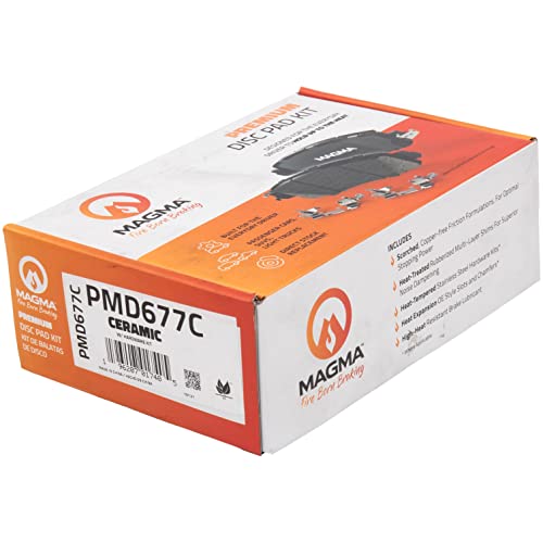 MAGMA Premium PMD677C Ceramic Brake Pads, Front