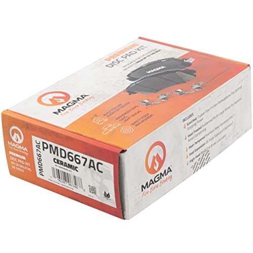 MAGMA Premium PMD667AC Ceramic Brake Pads, Rear