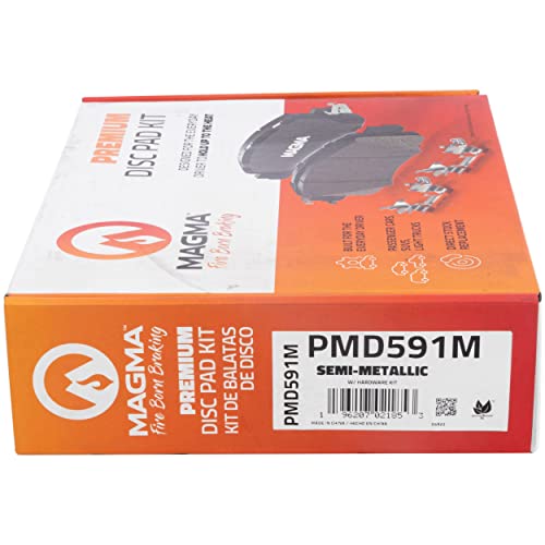MAGMA Premium PMD591M Semi-Metallic Brake Pads, Front