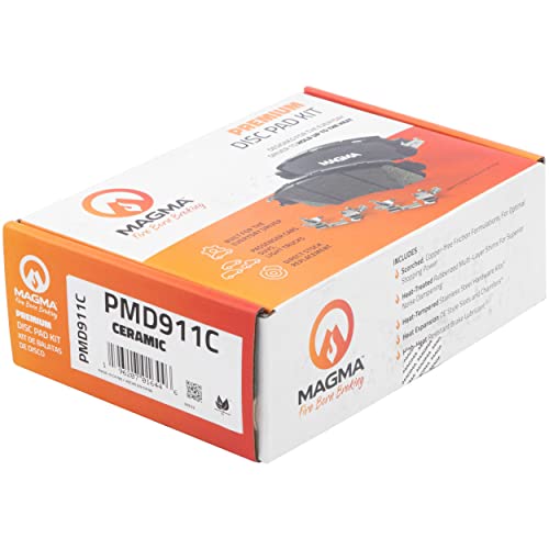 MAGMA Premium PMD911C Ceramic Brake Pads, Rear