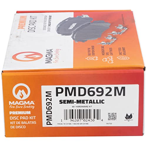 MAGMA Premium PMD692M Semi-Metallic Brake Pads, Rear