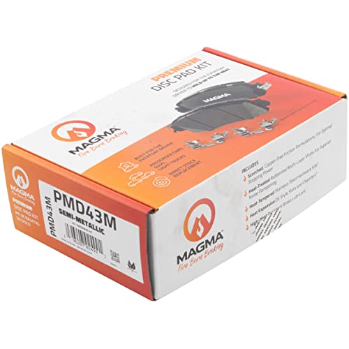 MAGMA Premium PMD43M Semi-Metallic Brake Pads, Front