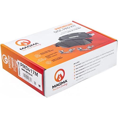 MAGMA Premium PMD417M Semi-Metallic Brake Pads, Front