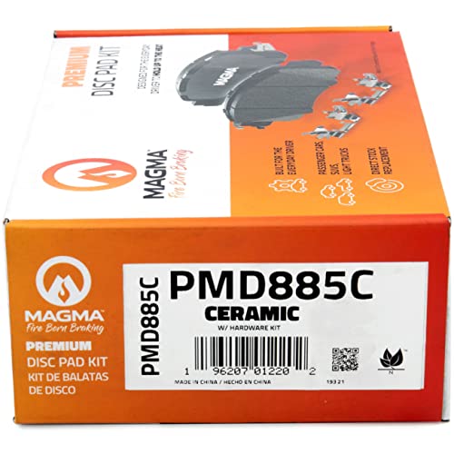 MAGMA Premium PMD885C Ceramic Brake Pads, Rear