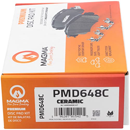 MAGMA Premium PMD648C Ceramic Brake Pads, Front