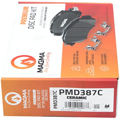 MAGMA Premium PMD387C Ceramic Brake Pads, Front
