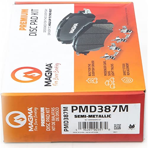 MAGMA Premium PMD387M Semi-Metallic Brake Pads, Front
