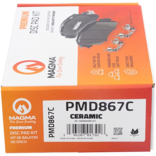 MAGMA Premium PMD867C Ceramic Brake Pads, Front