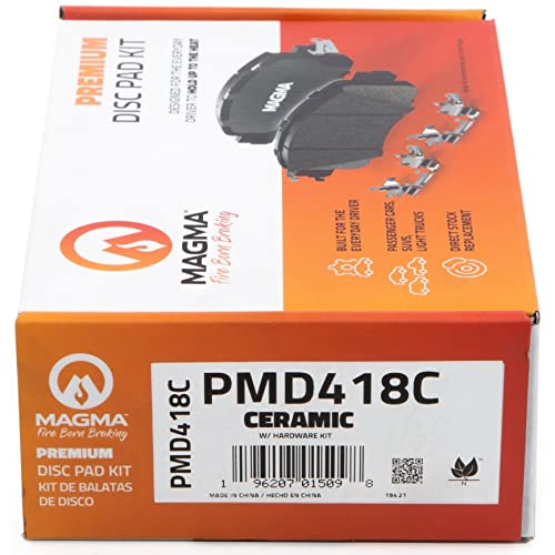 MAGMA Premium PMD418C Ceramic Brake Pads, Front