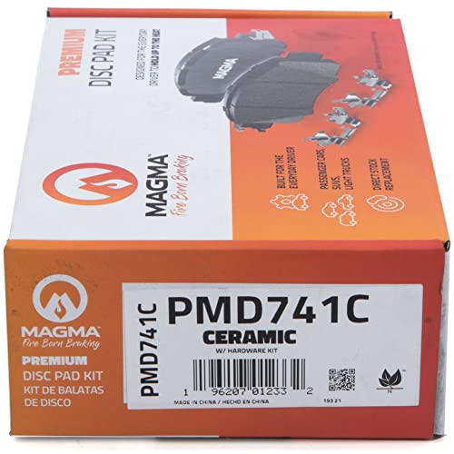 MAGMA Premium PMD741C Ceramic Brake Pads, Front
