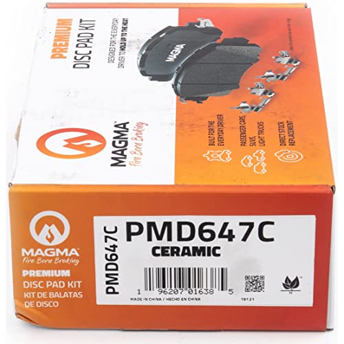 MAGMA Premium PMD647C Ceramic Brake Pads, Front