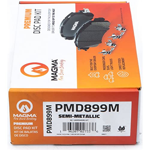 MAGMA Premium PMD899M Semi-Metallic Brake Pads, Rear