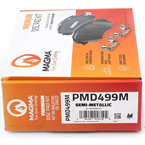 MAGMA Premium PMD499M Semi-Metallic Brake Pads, Front