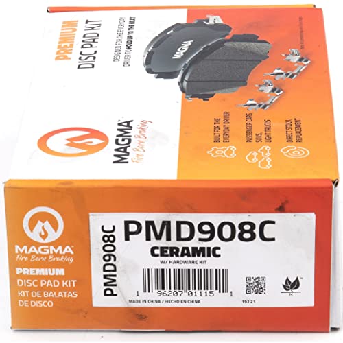 MAGMA Premium PMD908C Ceramic Brake Pads, Front