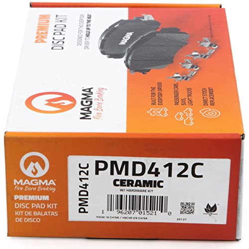 MAGMA Premium PMD412C Ceramic Brake Pads, Front