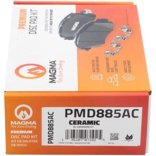 MAGMA Premium PMD885AC Ceramic Brake Pads, Rear
