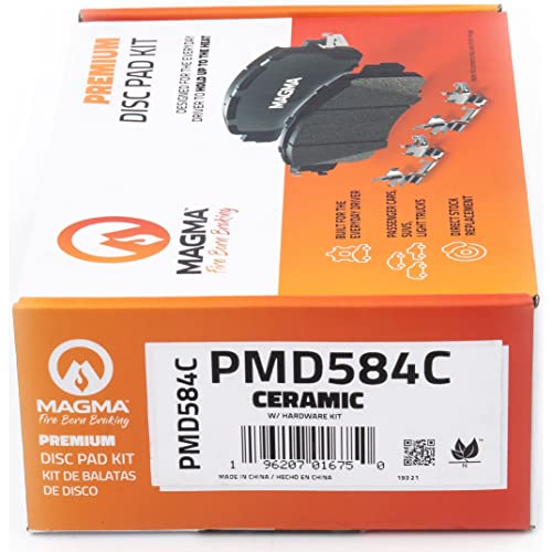 MAGMA Premium PMD584C Ceramic Brake Pads, Rear