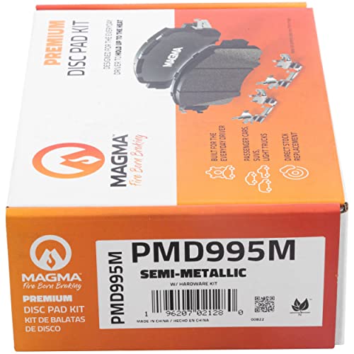 MAGMA Premium PMD995M Semi-Metallic Brake Pads, Rear