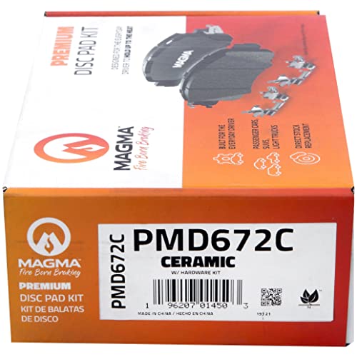 MAGMA Premium PMD672C Ceramic Brake Pads, Rear