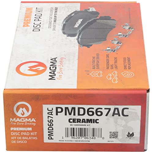 MAGMA Premium PMD667AC Ceramic Brake Pads, Rear