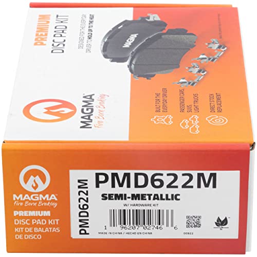 MAGMA Premium PMD622M Semi-Metallic Brake Pads, Rear