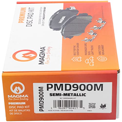 MAGMA Premium PMD900M Semi-Metallic Brake Pads, Rear