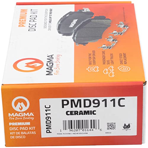 MAGMA Premium PMD911C Ceramic Brake Pads, Rear