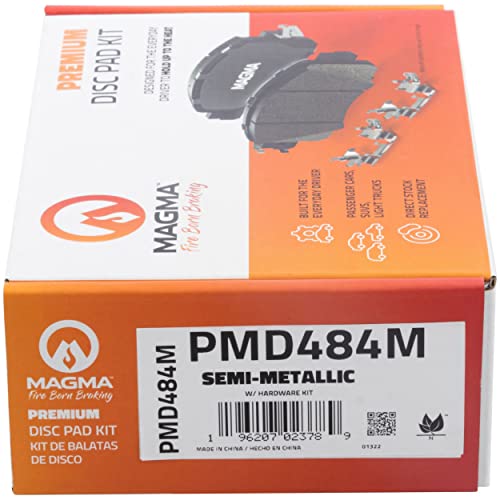 MAGMA Premium PMD484M Semi-Metallic Brake Pads, Front