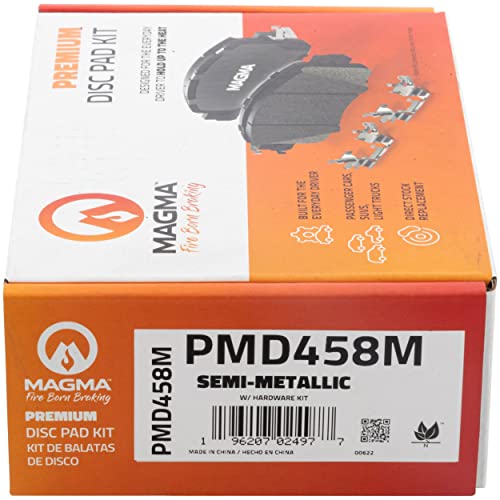 MAGMA Premium PMD458M Semi-Metallic Brake Pads, Rear