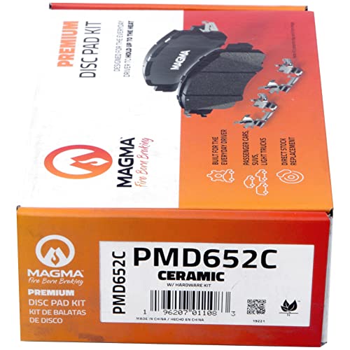 MAGMA Premium PMD652C Ceramic Brake Pads, Front