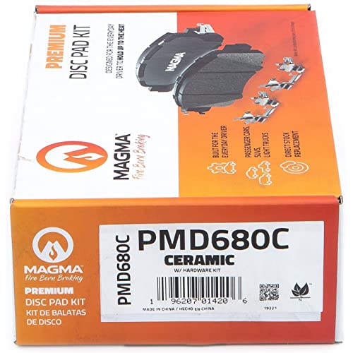 MAGMA Premium PMD680C Ceramic Brake Pads, Front