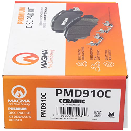 MAGMA Premium PMD910C Ceramic Brake Pads, Front