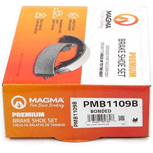 MAGMA Premium PMB1109B Bonded Drum Brake Shoe, Rear