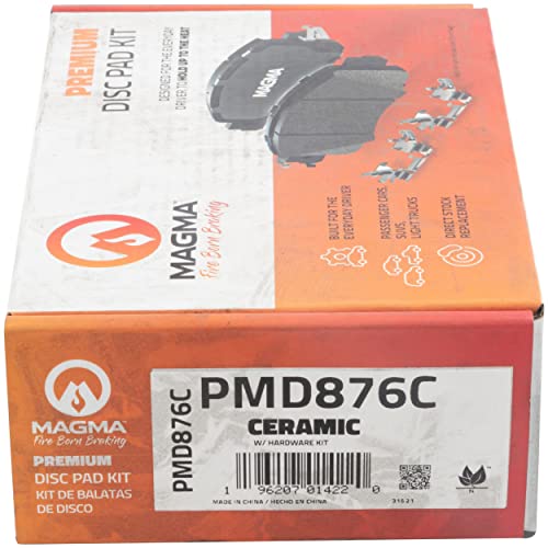 MAGMA Premium PMD876C Ceramic Brake Pads, Rear
