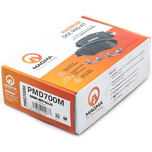 MAGMA Premium PMD700M Semi-Metallic Brake Pads, Front