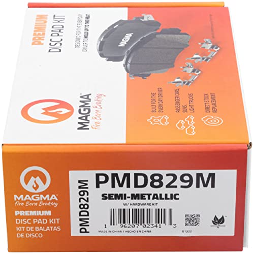 MAGMA Premium PMD829M Semi-Metallic Brake Pads, Front