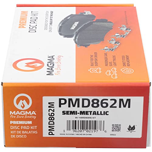 MAGMA Premium PMD862M Semi-Metallic Brake Pads, Front