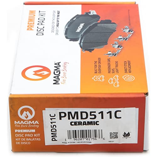 MAGMA Premium PMD511C Ceramic Brake Pads, Rear
