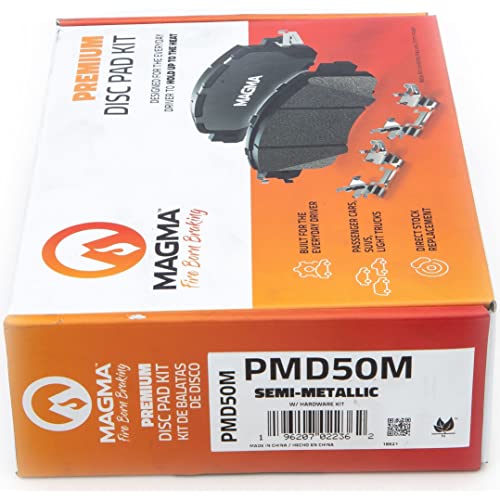 MAGMA Premium PMD50M Semi-Metallic Brake Pads, Front