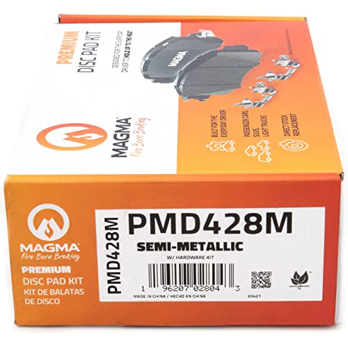 MAGMA Premium PMD428M Semi-Metallic Brake Pads, Front