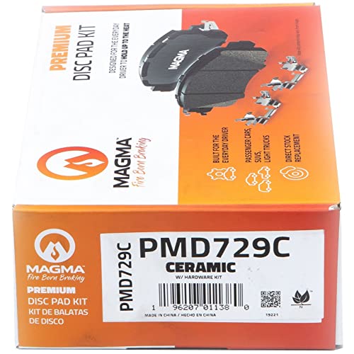 MAGMA Premium PMD729C Ceramic Brake Pads, Rear