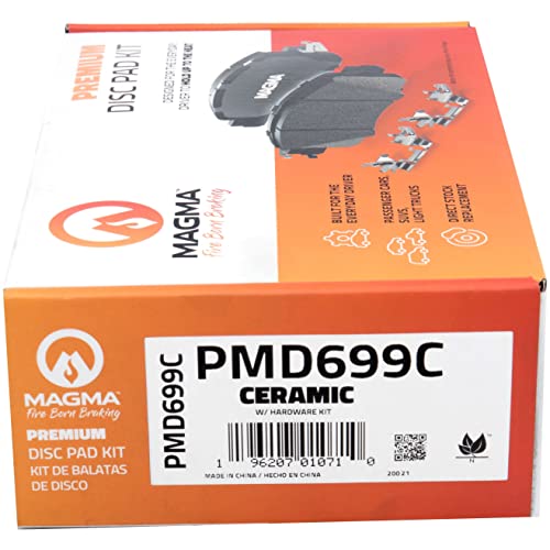 MAGMA Premium PMD699C Ceramic Brake Pads, Front